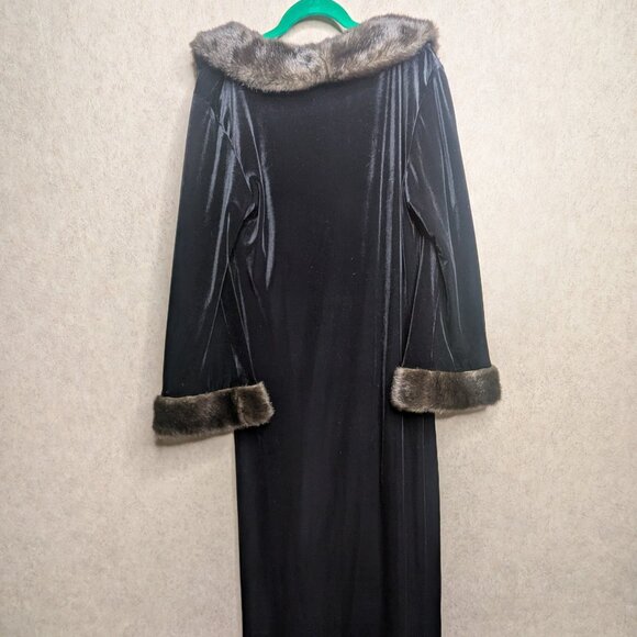 NWT VICTORIA'S SECRET Vintage Velvet Dressing Gown Robe W Faux Fur Collar Xs S - Picture 10 of 17